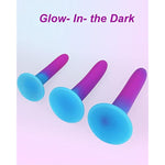 Anal Plug Trainer Kit:3Pcs Silicone Butt Plugs Soft Anal Sex Toys Kit, Waterproof Anal Plugs Trainer Set For Adult Starter Beginner Men Women Couples Prostate Massage Anal Plugs Toys(Purple Blue)