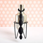 Narrow Anal Chain - Flexible Anal Beads With Stimulating Sphere Structure In Soft Silicone With Retaining Ring (6.1 Inches)