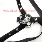 Chastity Belt Male Three-Way Auxiliary Belts Device Accessory Strap Cage Testicle Ring Bondage Restraints Sex Furniture Toys For Men (Three-Way Belt)