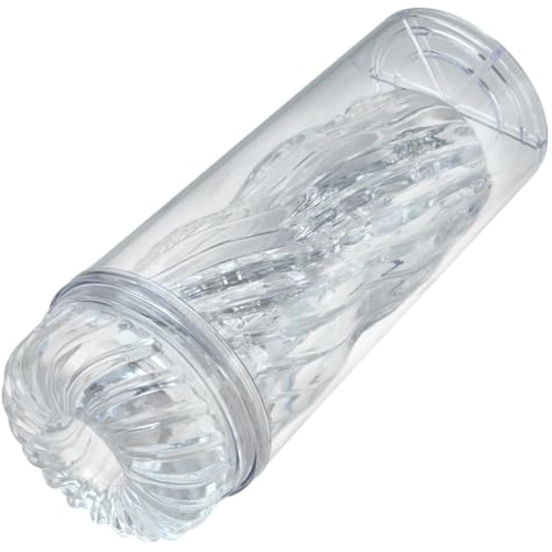 6.77In Tpe Male Masturbator 3D Realistic Textured Spiral Tunnel Pocket Pussies, Reusable Portable Masturbation Sleeve Soft Blowjob Transparent Male Stroker Masturbation Cup Sex Toys For Men