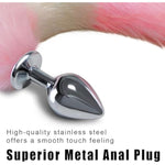 Fox Tail Anal Plug?Metal Buttplug?Anal Toys For Beginners And Veteran Players,Sex Toy Can Long Time Comfortable Wear.Furry Ear Headband For Adult Games And Cosplay. (Medium)