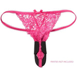 Lock-N-Play Remote Panty Teaser, Rechargeable 12-Function Waterproof Silicone Clitoral Vibrator Securely Attached On Panty Black Se-0077-60-3