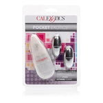 Pocket Exotics Wired Remote Double Bullet Vibrator - Sex Toys For Couples - Adult Vibe Eggs Massager - Silver
