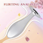 Small Butt Plug Anal Plug, Stainless Steel Personal Massager Butt Plug Sex Toy For Adult Women,Men And Couples,Rose Jeweled G Spot Anal Beads Toy