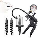 Silicone Anal Plug Vacuum Pump Set With 3 Analplugs Anus Enlarger Twist Drills Swivel Butt Plugs Threaded Suction Cups Prostate Massager G-Spot Vagina Stimulator Sm Adult Sex Toys For Men Women