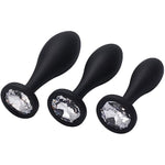 Anal Plug Adult Sex Toy,3Pcs Jeweled Anal Toys Anal Training Kit Adult Sex Toys Games Butt Plug,Personal Anal Plug Sex Toy For Adult Women,Men And Couples (White)