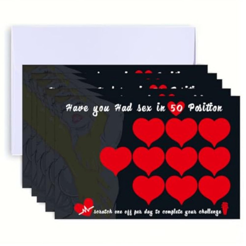 Sex Scratch Off Game Cards With Envelope For Couples,Naughty Sex Position Cards For Enhanced Novelty And Excitement,50 Sex Position Challenges,Date Night Ideas Bedroom Games For Couples