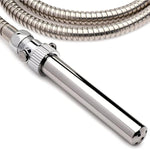Stainless Steel Enema Nozzle With Push Valve For Women & Men. Colon Cleaner Shower Douche Kit Attachment For Enema Rinse. Rust-Free And Compatible With All Lubricants And Most Hoses