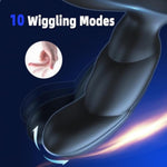 Prostate Massager Anal Vibrator, Male Sex Toys For Men Sex Toy Anal Plug Anal Toys Adult Toys Male Vibrator Butt Plug For Women Couples Remote Control With 10 Wiggling Vibrating Dual Cock Ring