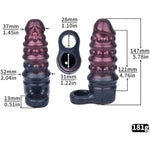 Realistic Penis Sleeve With Penis Ring Silicone Reusable Penis Extender Artificial Cock Sleeve Girth Enhancer For Men Adult Sex Toys (Hole)