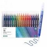 18 Color Jumbo Glitter Gel Pens, Metallic Sparkling Art & Coloring Set