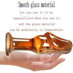 Glass Dildo Pleasure Wand Penis Crystal Anal Butt Plug,Phallic-Shaped Glass Dildo Crystal Pleasure Wand Crystal Penis G-Spot Stimulator Women Masturbation Butt Plugs For Men Women(L)