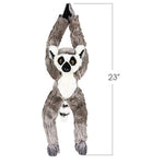 Hanging Ring Tailed Lemur Plush Toy, 17.5 Inch Stuffed Ring Tailed Lemur With Realistic Design, Soft And Huggable, Cute Nursery Decor, Best Birthday Gift For Boys And Girls