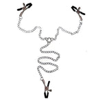 Three Nipple Clamps Clit Clamps Set With Metal Chains Three Nipple Clamps