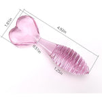 Heart Vortex Anal Plug Glass Crystal Butt Plug For Advanced & Beginner?Sex Toys Anal Trainer For Women Men Couples