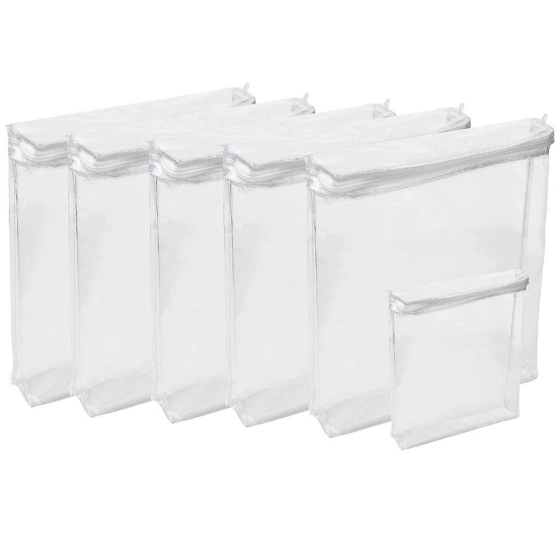 Plastic Storage Bags, Zipper Case, Clear, 18" X 15", 5 Pack, Vinyl, Moth Proof,