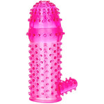Nubbed Penis Sleeve With Clitoris Stimulator - Textured Cock Sleeve For Intense Stimulation - Flexible, Partner Pleasure, 12Cm