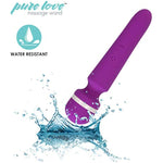 Vibrator Wand, Personal Body Massager, Rechargeable Usb, Purple Color