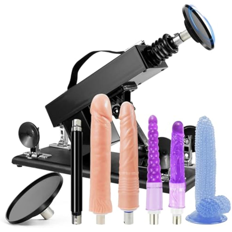 Sex Machine Thrusting Automatic Dildo Machines For Men And Women Sex Toys Thrusting Sex Machine With 7 Attachments 3Xlr Connector, Automatic Thrusting Machine With Suction Cup Adapter