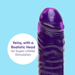 Vibrating Dildo - 5 Inch Realistic Dildo - Firm Multispeed Vibrator For Women - Beginner Friendly & Small - Twist Base Multispeed Vibrator - Adult Sex Toy - Purple