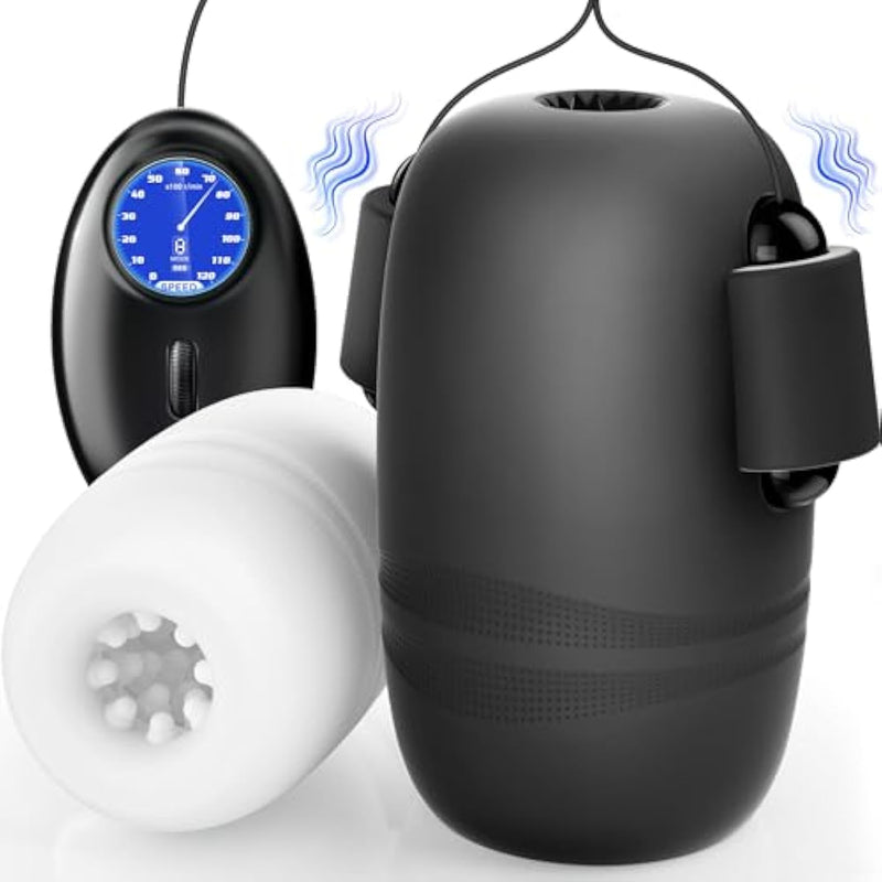 Male Sex Toys For Men - 6In1 Male Masturbator 2 Pack Vibrator Penis Pump Stroker Pocket Pussy With Cvt & Visual Controller, 8 Vibrating & 12 Frequencies Sex Toy, Mens Adult Sex Toys & Game