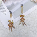 Hollow Bell Breast Clamp Anal Plug Set Sm Feather Metal Back Court Butt Plug Female Flirting Luminous Bullet Anal Plug Sex Toy