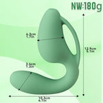 C-Shaped Anal Silicone Vibrators Male Prostate Massager Adult Sex Toys,Stimulating Prostate Anal Butt Plug Couple Vibrators,Rechargeable G Spot Vagina Stimulator Dildo For Couples (Mint Green)
