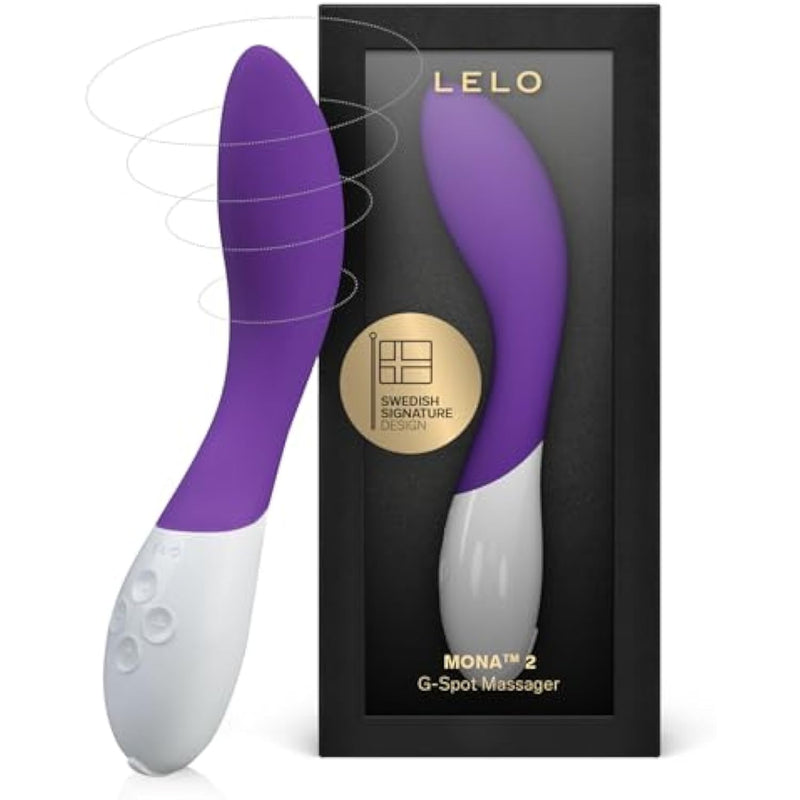 Mona 2 G Spot Vibrator For Women, G Spot Toy For Discrete Pleasure, Curved Vibrator Sex Toy For G Spot, Adult Toy With 6 Intensity Modes, Purple