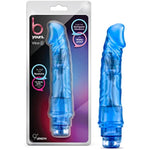 B Yours Vibe #6 - Soft Multispeed Vibrating Dildo - 9.25 Inch Long - 1.75" Wide - Flexishaft Flexible Body Conforms To Your Body - Waterproof Vibrator - Sex Toy For Women - Clear Blue