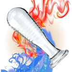 Glass Butt Plug,Glass Dildo Crystal Pleasure Wand Butt Plugs Prostate Massager Crystal Anal Plug Trainer Sex Toy Anal Trainer Prostate Massager Crystal G-Spot Dildo For Men Women(Transparent)