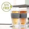 Freeze, Frozen Mugs, Freezable Pint Set, Beer Keep Your Drinks Cold, Double Walled Insulated Glasses, Tumbler for Iced Coffee, 16oz, Set of 2, Gray