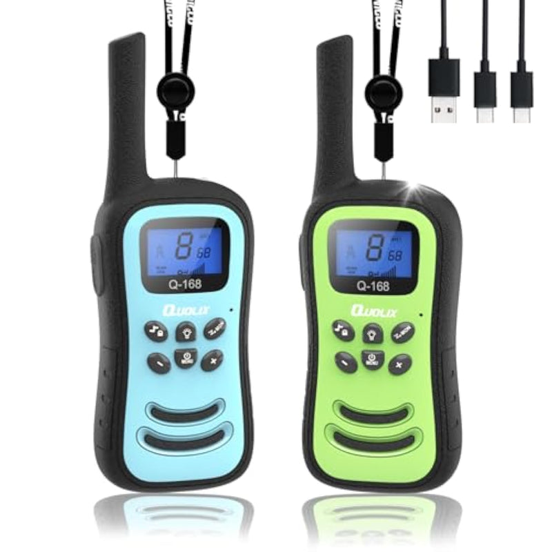Walkie Talkies For Kids 2 Pack, Rechargeable Kids Walkie Talkies Toy For 3-12 Yro Boys, Long Range Walkie Talkie With 22 Channels & Flashlight Birthday Gifts For Xmas Outdoor Adventure