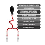 Temptasia Beginners Nipple Pumping System - Vacuum Release Valve - Smooth Silicone Tubing - Easy Release Components - Heightens Sensitivity - Nterchange System - Sex Toy For Women
