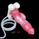 Small Medium Size Liquid Silicone Knotted Wolf Dog Dildo Squirting Dildo Anal Toy Butt Plug Adult Sex Toy For Women Couple Canine Style With Raised Knot Knotty