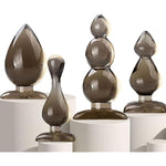 Kc2-4 Piece Anal Plugs Set Gourd Shape Beginner Friendly Perfect for Comfortable Exploration Silicone Buttplug Anal Toys Sexual Stimulation Device for Women Female and Men Anal Accessories