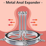 Anal Expander, Metal Butt Plug Adjustable Anal Plug Hollow Tunnel Butt Plug Spreader Anal Dilator Anal Sex Toys For Men Women