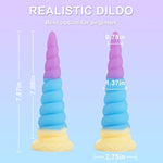 7.7 Inch Realistic Beginner Anal Dildo,Butt Plug With Strong Suction Cup For Hands-Free Play, Liquid Silicone Anal Beads Prostate Massager Adult Sex Toys For Women, Men