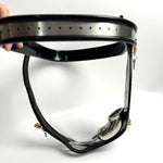 Stainless Steel Male Invisible Chastity Belt Penis Cage Locking Pants Cock Cage Device Bdsm Bondage Sex Toys (Black, 90-120Cm)