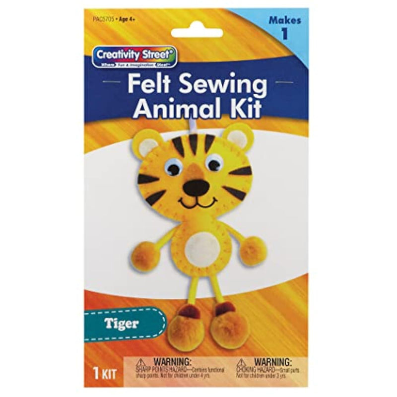 Creativity Street Felt Sewing Tiger Kit, 4.25" x 10.75"