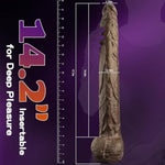 17.7 Inch Xxl Black Realistic Monster Dildo, Extra Long Huge Anal Dildo With Suction Cup For Hands-Free Deep Play, Adult Sex Toy For Advanced Men & Women