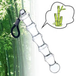 Anal Beads Glass Dildo With Pull Rope 7.67" Anal Butt Plug With 6 Beads Anal Sex Toy For Men Women Couple Masturbating