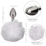 Running Wild Bunny Butt Plug Tail, Non-Tarnishing Nickel Free Anal Plug With Fluffy Tail White - Se-2654-00-3