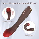 Realistic Curved G Spot Vibrator Sex Toys, One-Burst Powerful Clit Dildo Vibrator With 10 Vibration & One-Burst Modes, Adult Sex Toys & Games Clitoral G Spot And Anal Stimulation For Women And Couples