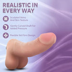 Blush 5.5" Vibrating Dildo For Beginners - 10 Vibrating Functions For Intense Stimulation - G-Spot Stimulating Realistic Cock - Basic 5 Body-Safe Adult Sex Toy For Women, Men & Couples - (Beige)