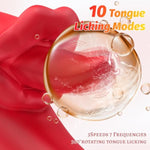 Vibrator Rotating Tongue Toy For Women Adult Sex Toy, Flexible G Spot Vibrator With 10 Licking And 10 Vibrating Modes And Heating,Tongue Licking Womens Sex Toys,Nipple Toy Clitoral Stimulator
