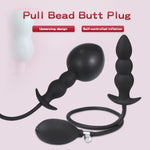 Silicone Analplugs For Women Inflatable Butt Plugs For Anal Training G-Spot Stimulation Anal Toys Expandable Anus Beads