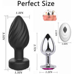 Anal Plug Adult Sex Toy- 2Pcs Butt Plug Wireless Remote Control, Adult Sex Toys Anal Plug Vibrating Men Prostate Massager With 10 Frequency Vibrating, Anal Toys Sex Plug Vibrator All Mens Women