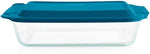 Deep 9x13-Inch Glass Baking Dish with Lid, Deep Casserole Dish, Glass Food Container, Oven, Freezer and Microwave Safe, Clear Container