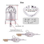 Ergonomic Design Chastity Device 2 Built-In Locks Male Chastity Belt Adult Game Sex Toy K640 (40Mm/ S Size)