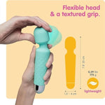 The Vibby Vibrator, a Quiet Running Water Resistant Wand Vibrator for her, Clitoris g-spot Stimulator Adult Sex Toy, USB Rechargeable, 20 Modes and 8 speeds, Made for discerning Women (Pink)